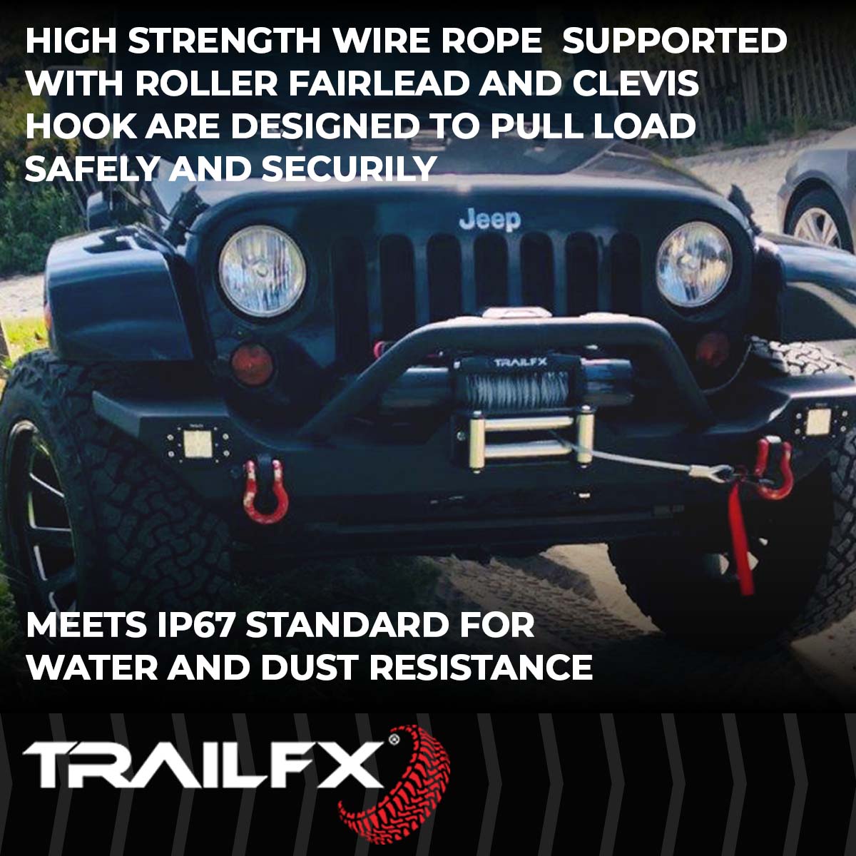 TrailFX Reflex 2.0 Steel Cable Winch 9500 Lb - WXV95B
