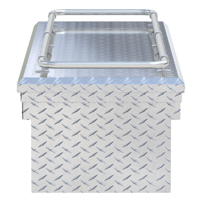 UWS Crossover Tool Box - 69-in - Low Profile - Single Lid - With Rail - Standard Tub - Bright Aluminum - TBS-69-LP-R