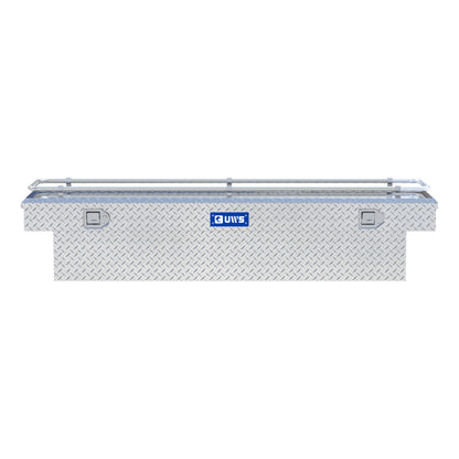 UWS Crossover Tool Box - 72-in - Standard Profile - Single Lid - With Rail - Standard Tub - Bright Aluminum - TBS-72-R