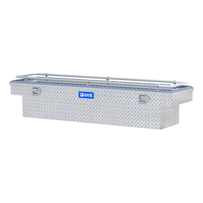 UWS Crossover Tool Box - 72-in - Standard Profile - Single Lid - With Rail - Standard Tub - Bright Aluminum - TBS-72-R