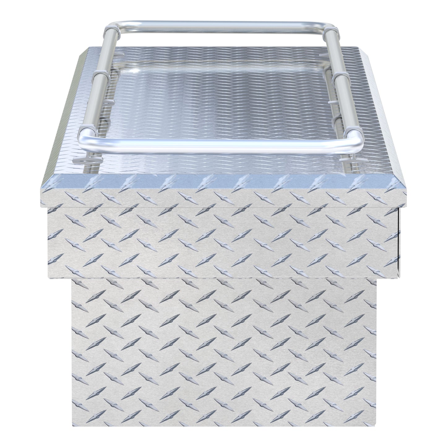 UWS Crossover Tool Box - 72-in - Standard Profile - Single Lid - With Rail - Standard Tub - Bright Aluminum - TBS-72-R