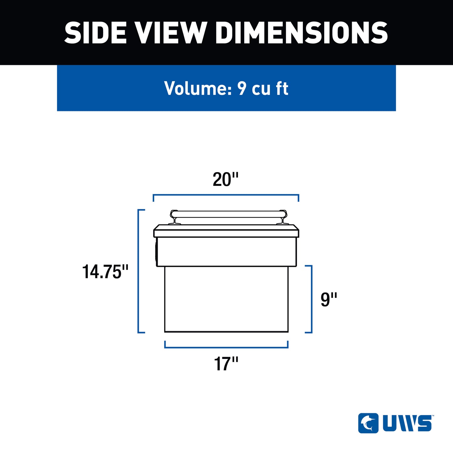 UWS Crossover Tool Box - 72-in - Standard Profile - Single Lid - With Rail - Standard Tub - Bright Aluminum - TBS-72-R