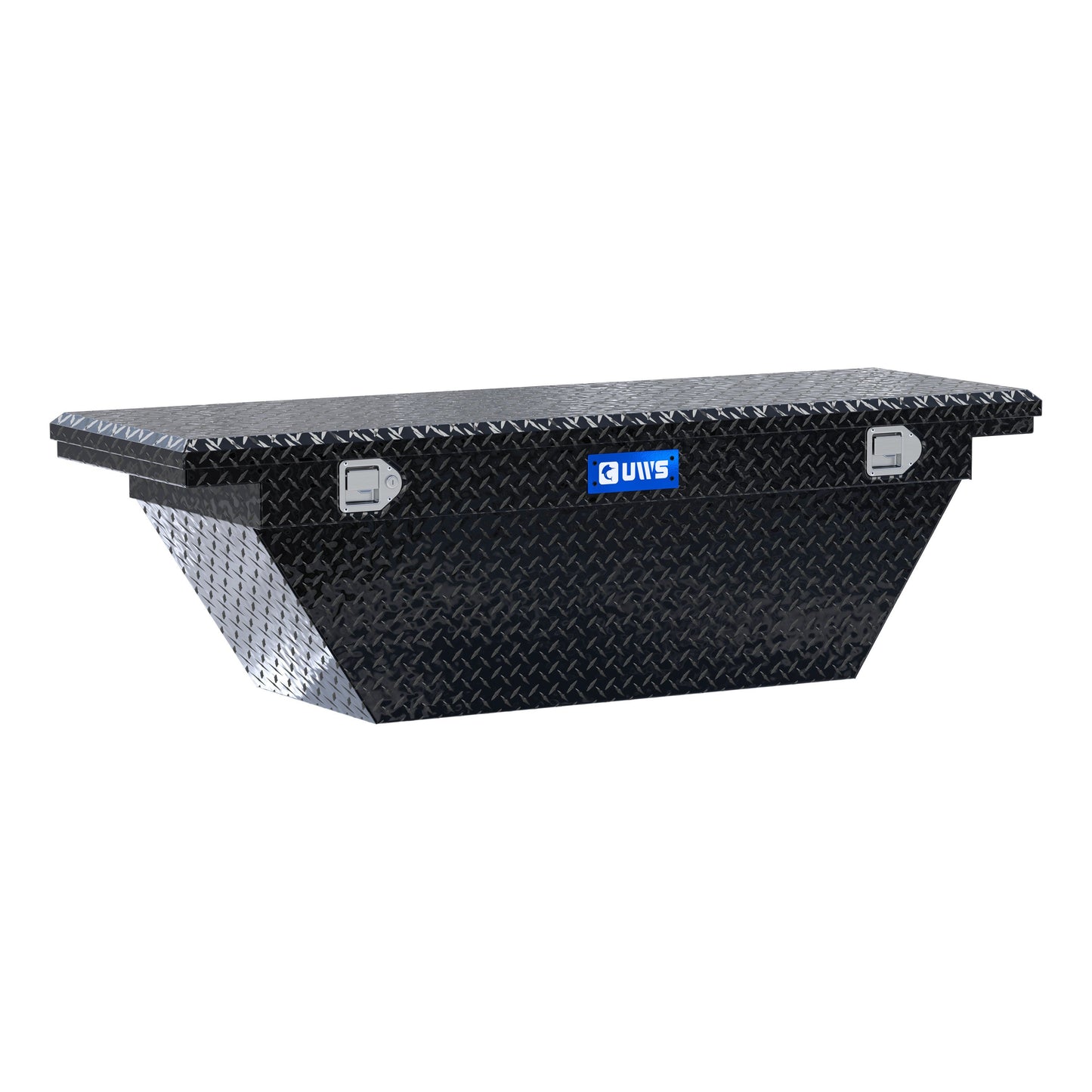 UWS Crossover Tool Box - 63-in - Low Profile - Single Lid - Deep Angled Tub - Gloss Black - TBSD-63A-LP-BLK