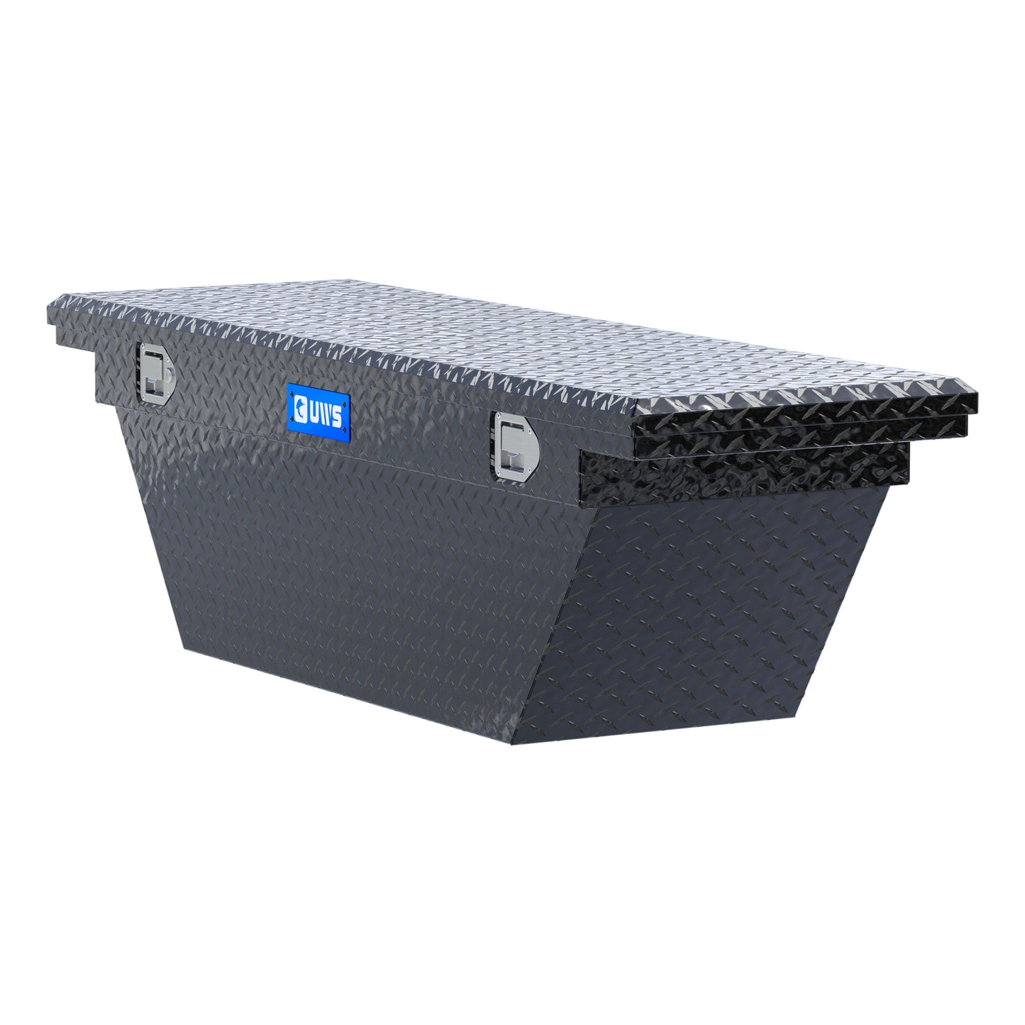 UWS Crossover Tool Box - 63-in - Low Profile - Single Lid - Deep Angled Tub - Gloss Black - TBSD-63A-LP-BLK