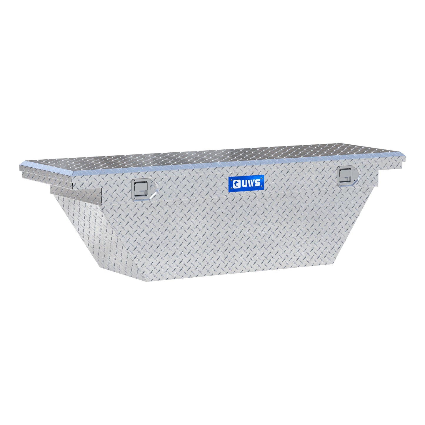 UWS Crossover Tool Box - 63-in - Low Profile - Single Lid - Deep Angled Tub - Bright Aluminum - TBSD-63A-LP