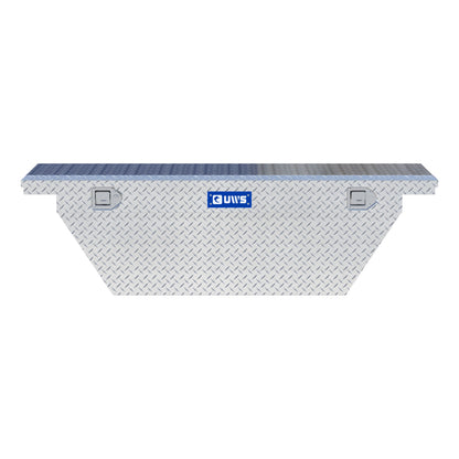 UWS Crossover Tool Box - 63-in - Low Profile - Single Lid - Deep Angled Tub - Bright Aluminum - TBSD-63A-LP