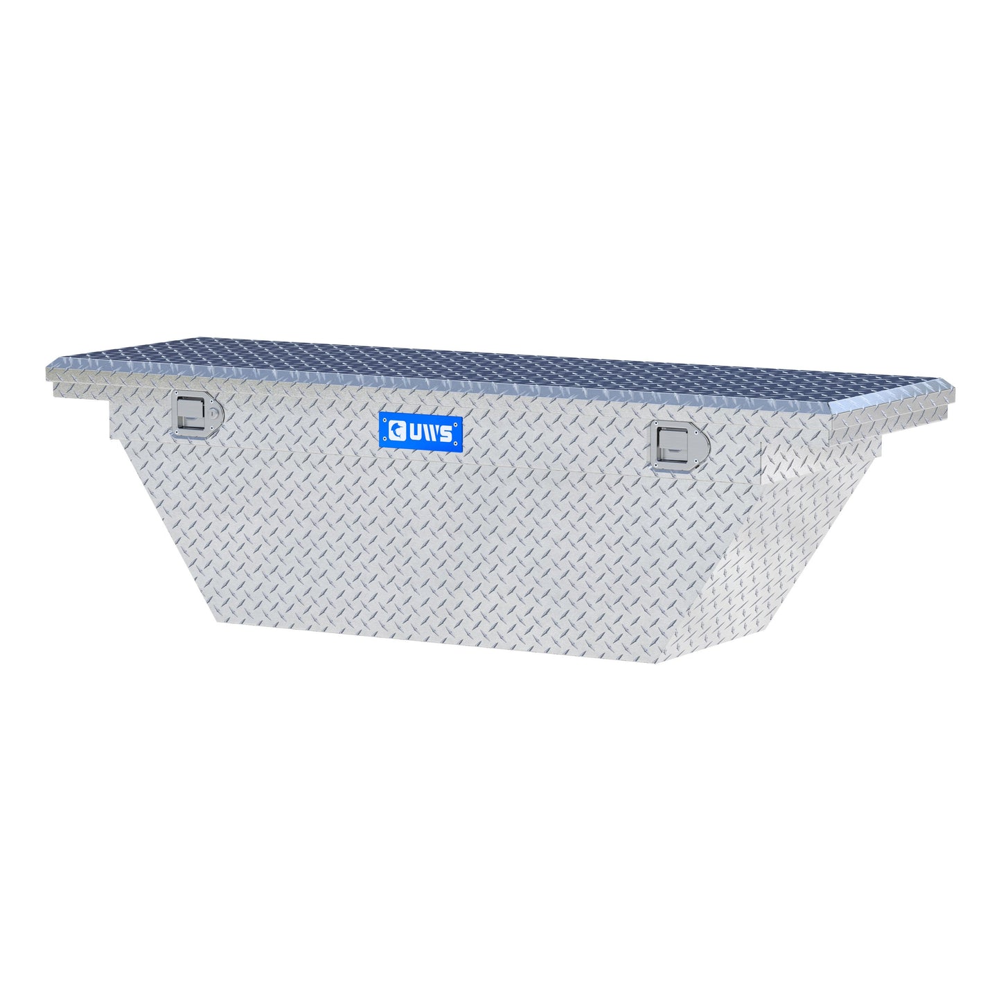 UWS Crossover Tool Box - 63-in - Low Profile - Single Lid - Deep Angled Tub - Bright Aluminum - TBSD-63A-LP