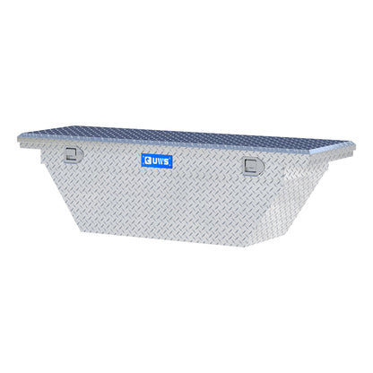 UWS Crossover Tool Box - 63-in - Low Profile - Single Lid - Deep Angled Tub - Bright Aluminum - TBSD-63A-LP