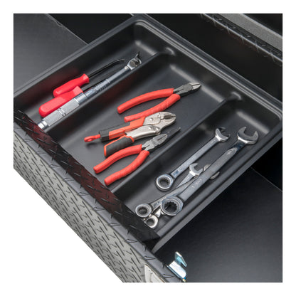 UWS Crossover Tool Box - 69-in - Standard Profile - Single Lid - Deep Angled Tub - Matte Black - TBSD-69-A-MB
