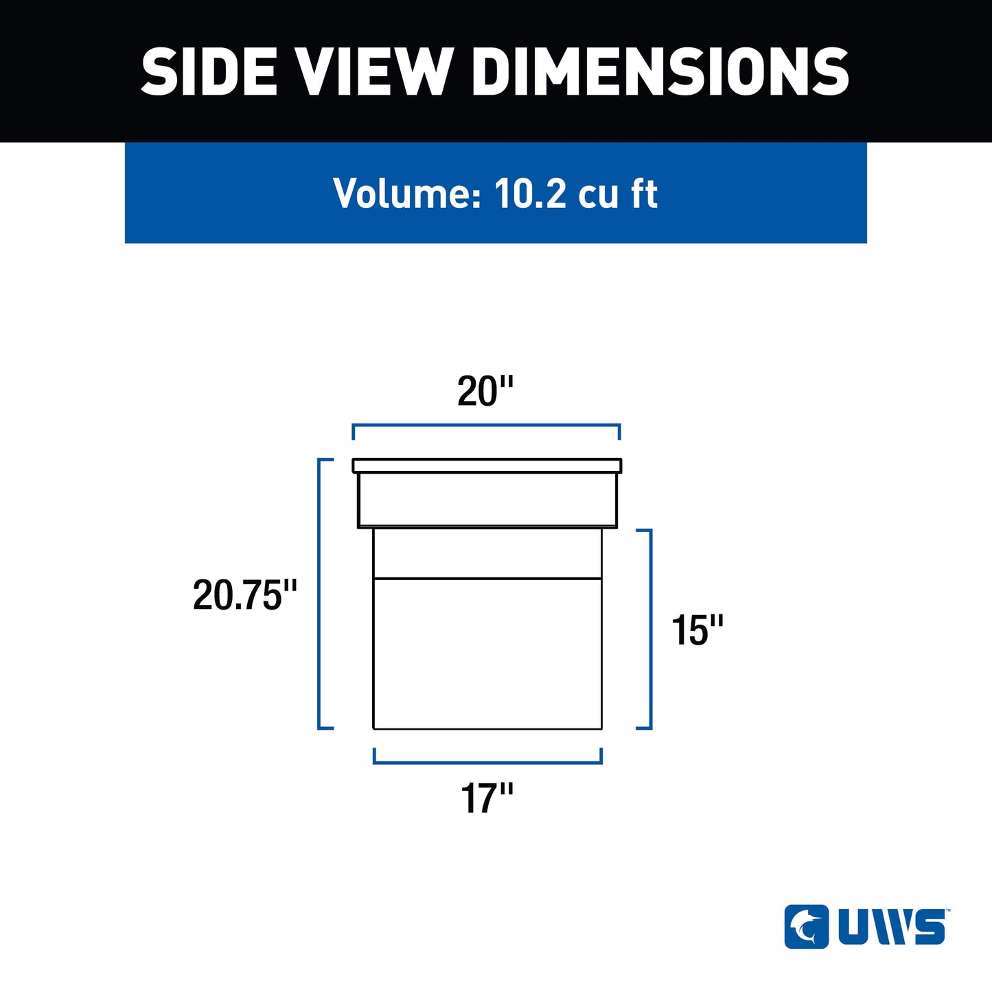 UWS Crossover Tool Box - 69-in - Standard Profile - Single Lid - Deep Angled Tub - Bright Aluminum - TBSD-69-A