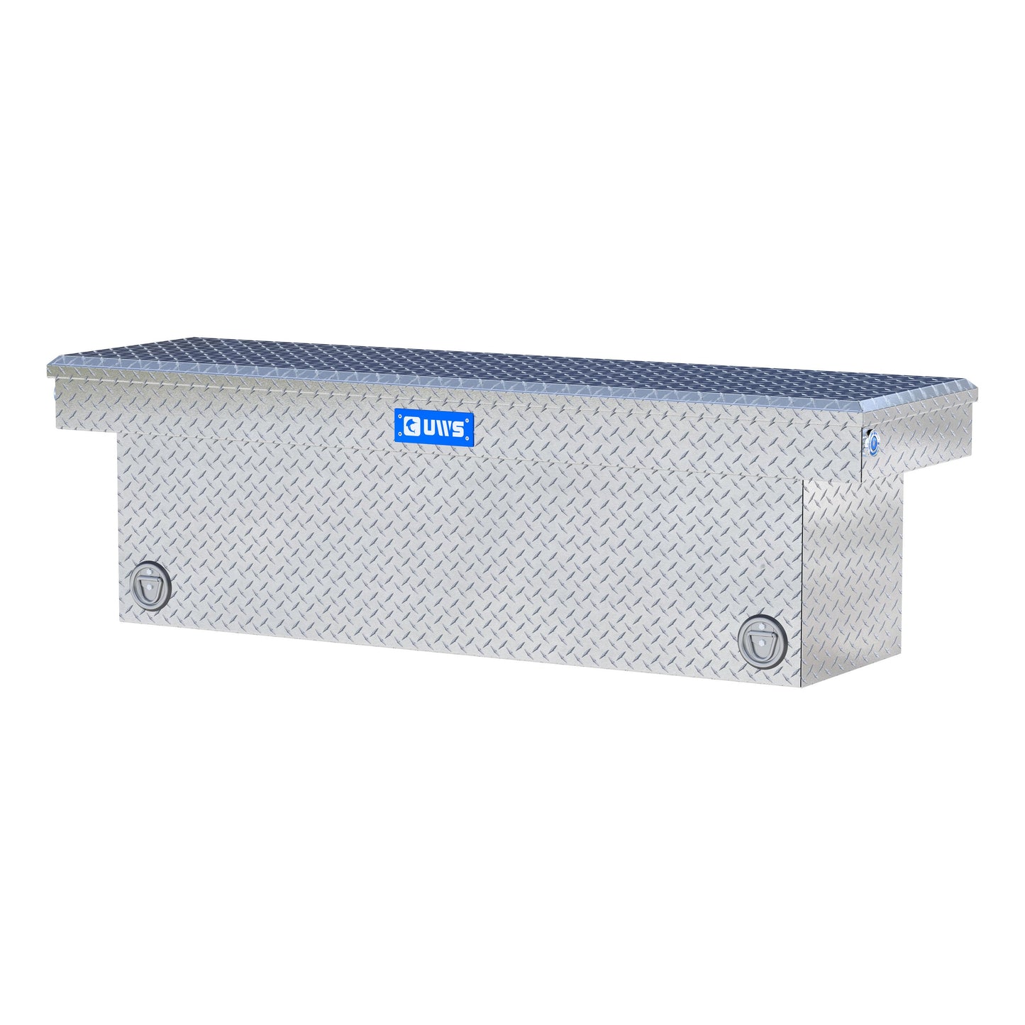 UWS Crossover Tool Box - 69-in - Standard Profile - Single Lid - Deep Tub - Push Button - Bright Aluminum - TBSD-69-PB