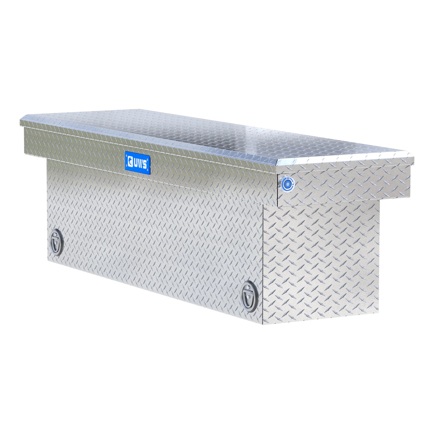 UWS Crossover Tool Box - 69-in - Standard Profile - Single Lid - Deep Tub - Push Button - Bright Aluminum - TBSD-69-PB