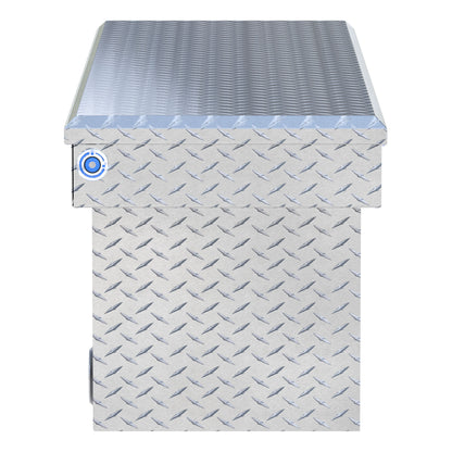 UWS Crossover Tool Box - 69-in - Standard Profile - Single Lid - Deep Tub - Push Button - Bright Aluminum - TBSD-69-PB