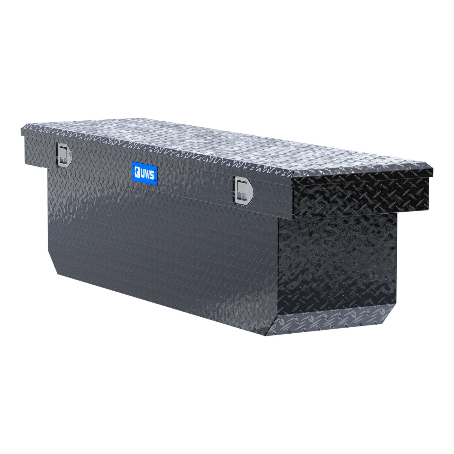 UWS Crossover Tool Box - 72-in - Standard Profile - Single Lid - Deep Angled Tub - Gloss Black - TBSD-72-A-BLK