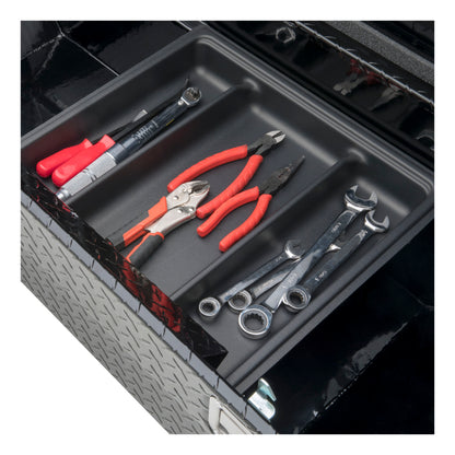 UWS Crossover Tool Box - 72-in - Standard Profile - Single Lid - Deep Angled Tub - Gloss Black - TBSD-72-A-BLK