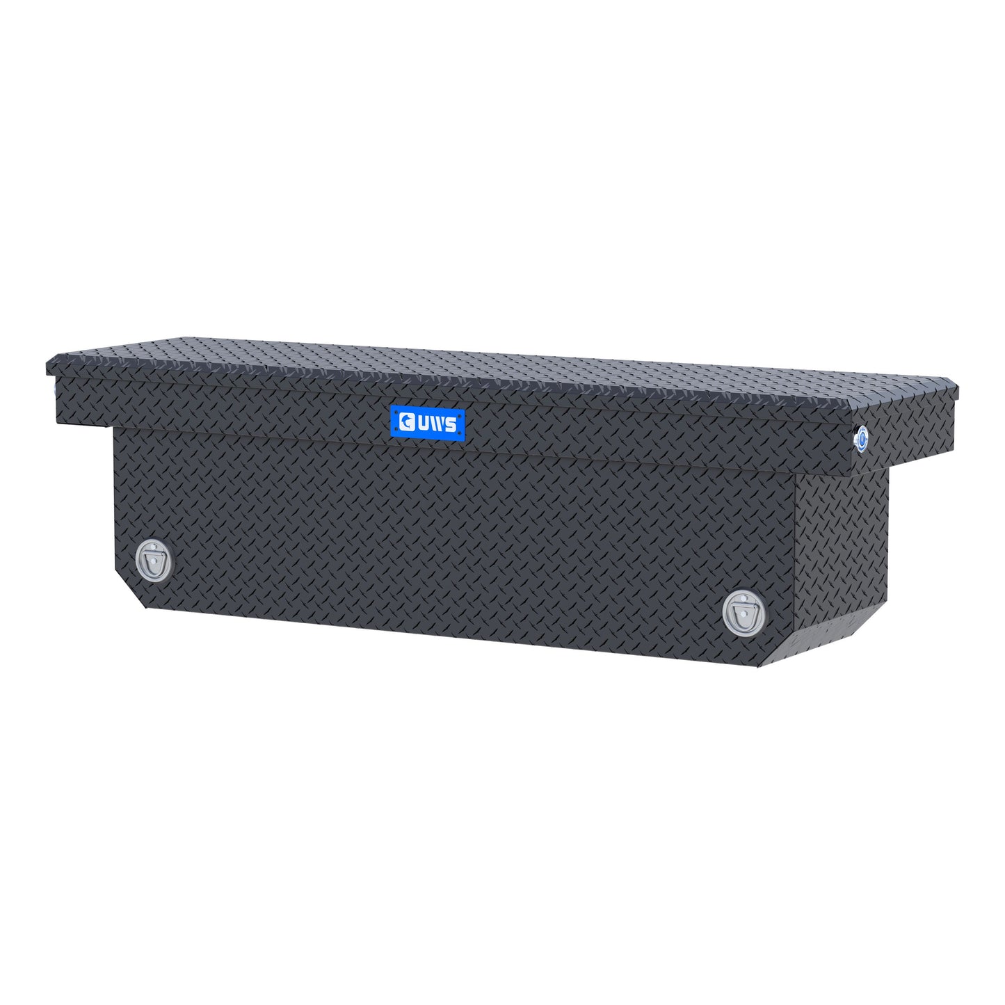 UWS Crossover Tool Box - 72-in - Standard Profile - Single Lid - Deep Angled Tub - Push Button - Matte Black - TBSD-72-A-PB-MB