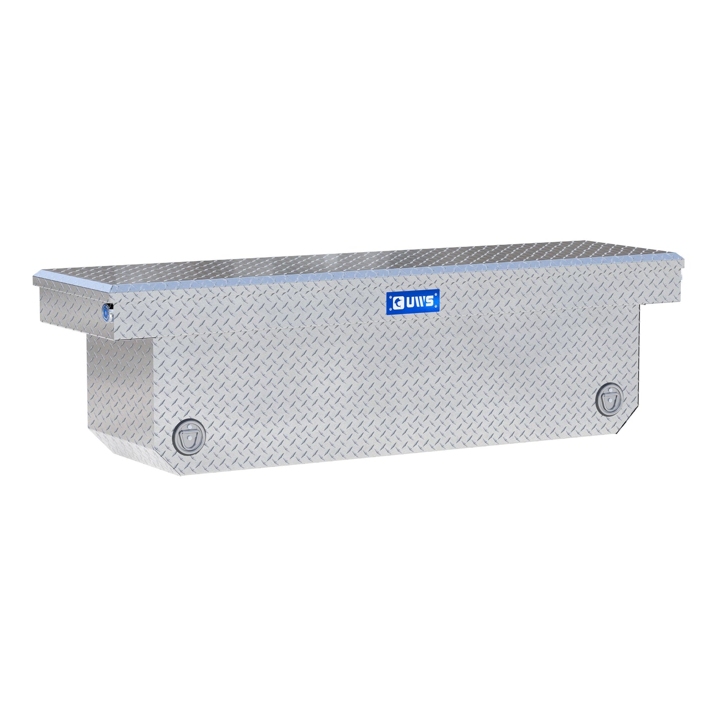 UWS Crossover Tool Box - 72-in - Standard Profile - Single Lid - Deep Angled Tub - Push Button - Bright Aluminum - TBSD-72-A-PB
