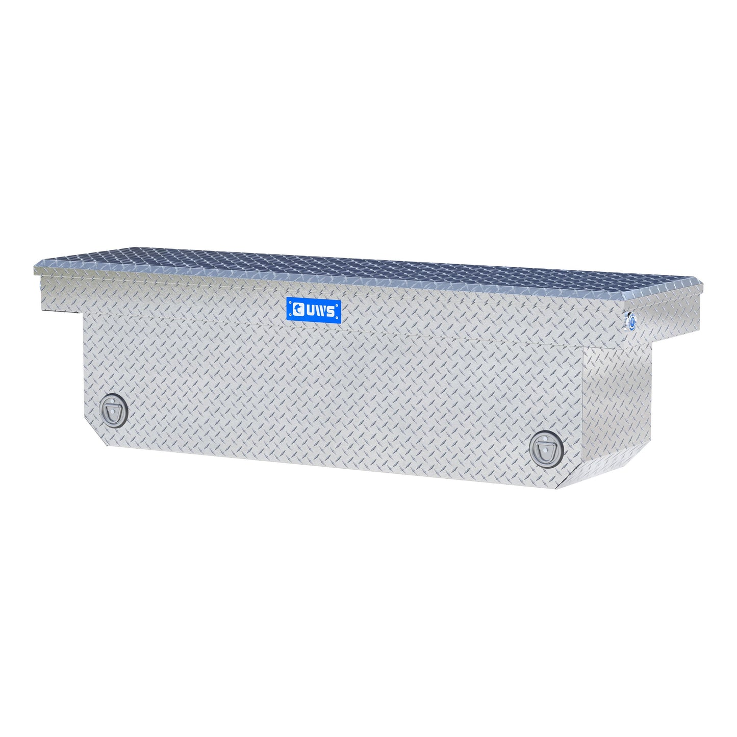 UWS Crossover Tool Box - 72-in - Standard Profile - Single Lid - Deep Angled Tub - Push Button - Bright Aluminum - TBSD-72-A-PB