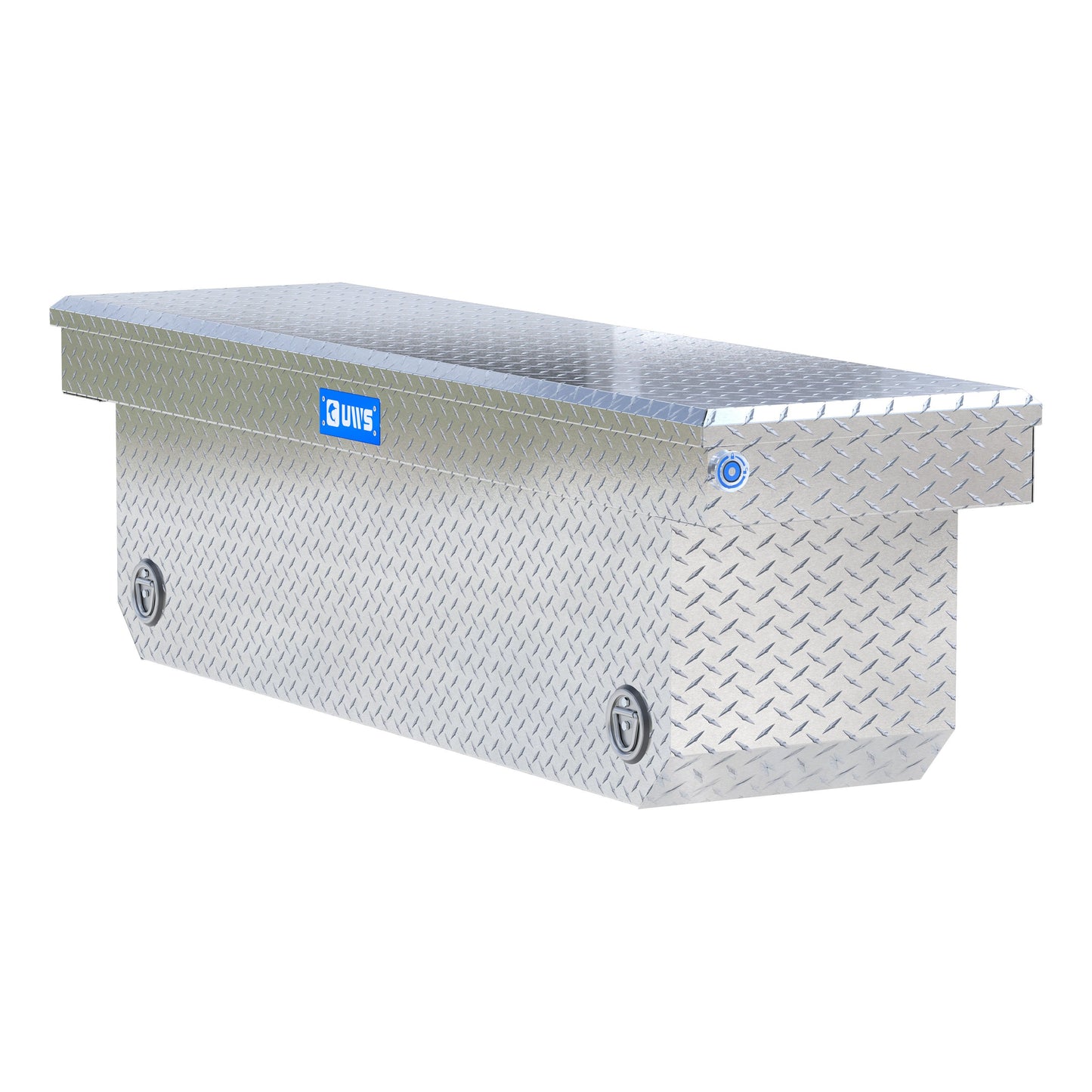 UWS Crossover Tool Box - 72-in - Standard Profile - Single Lid - Deep Angled Tub - Push Button - Bright Aluminum - TBSD-72-A-PB