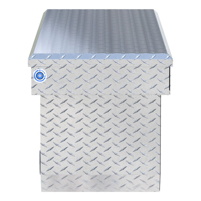 UWS Crossover Tool Box - 72-in - Standard Profile - Single Lid - Deep Angled Tub - Push Button - Bright Aluminum - TBSD-72-A-PB