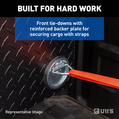 UWS Crossover Tool Box - 72-in - Standard Profile - Single Lid - Deep Angled Tub - Push Button - Bright Aluminum - TBSD-72-A-PB