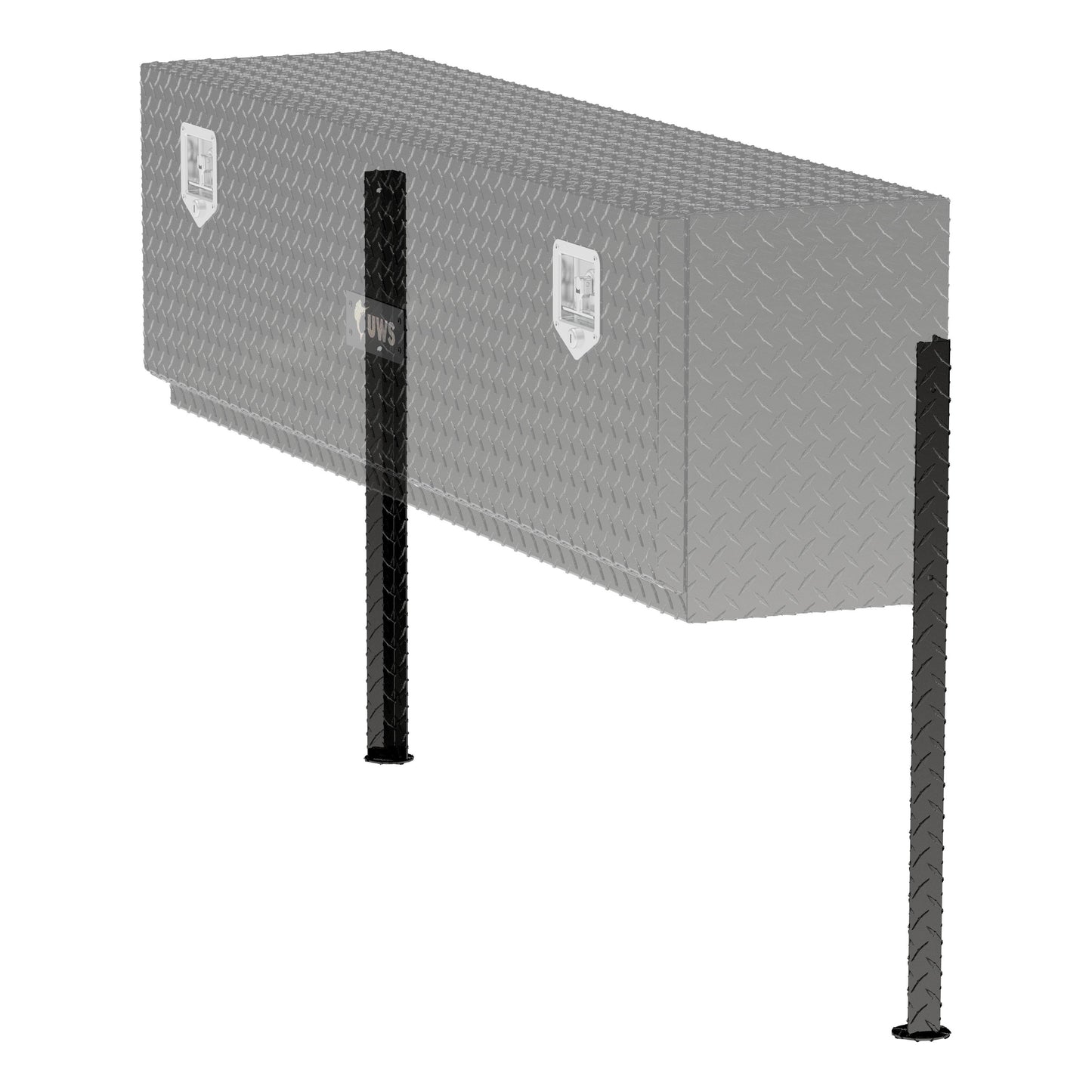 UWS Replacement Topside Tool Box Leg Gloss Black Aluminum - TBTS-LEGS-BLK