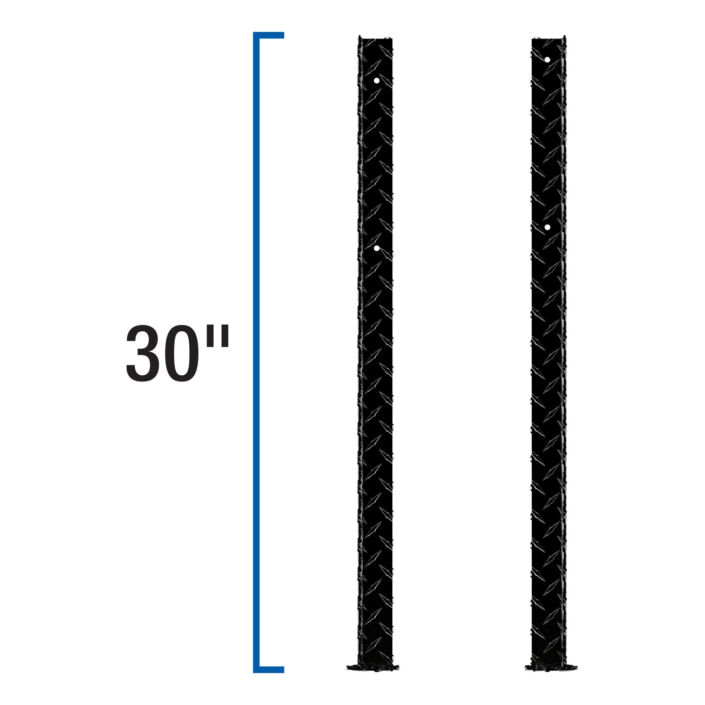 UWS Replacement Topside Tool Box Leg Gloss Black Aluminum - TBTS-LEGS-BLK