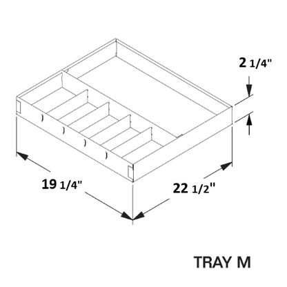 RKI Truck Box Tray - 19-in x 22-in x 2-in - Steel - TRAY M