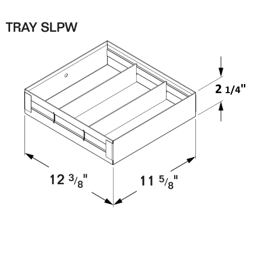 RKI Truck Box Tray - 12-in x 12-in x 2-in - Steel - TRAY SLPW