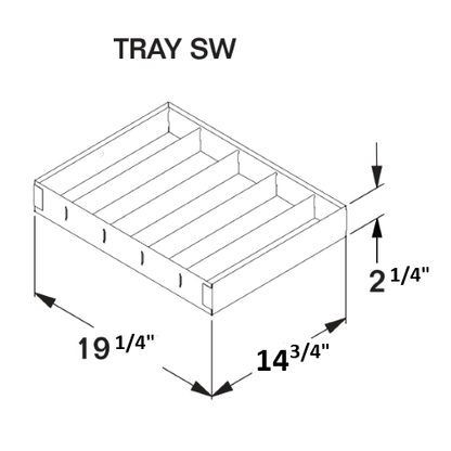 RKI Truck Box Tray - 19-in x 15-in x 2-in - Steel - TRAY SW