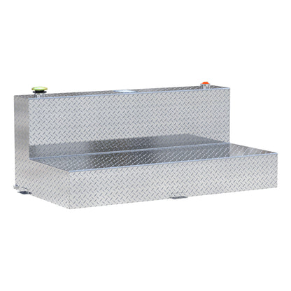 UWS 100-Gallon L-Shape Transfer Tank - Bright Aluminum - TT-100-L-T-P