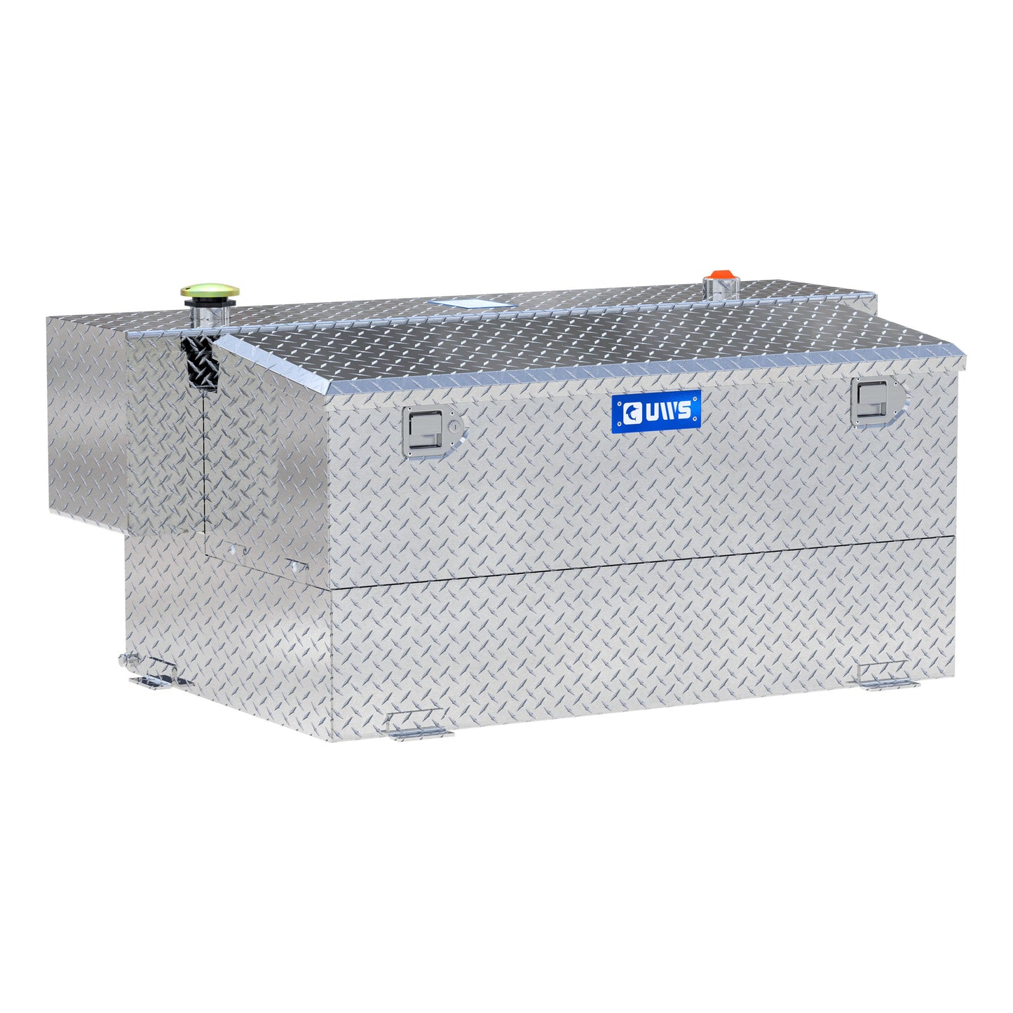 UWS Hammerhead-Style Aluminum Combo Transfer Tank - Bright Aluminum - TT-100HH-CB