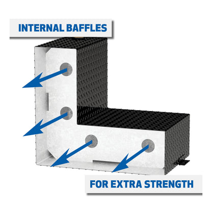 UWS 50-Gallon L-Shape Transfer Tank - Gloss Black - TT-50-L-T-P-BLK