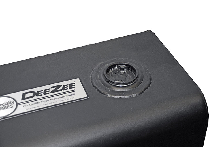 Dee Zee Tanks - Auxiliary Short Rectangle Black Steel