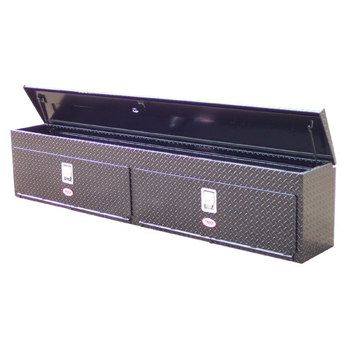 RKI 72-in Top Mount Truck Tool Box UST-Series Top Opening Two Door - Aluminum - UST72A