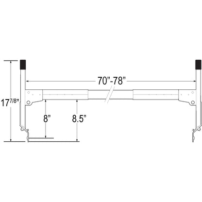 Vantech H1 Ladder Roof Rack for Trailers & Box Trucks - Mount Type: Side Mount | System Width: 70-in to 78-in | System: 4-Bar Rack | Material: Aluminum | Color: White