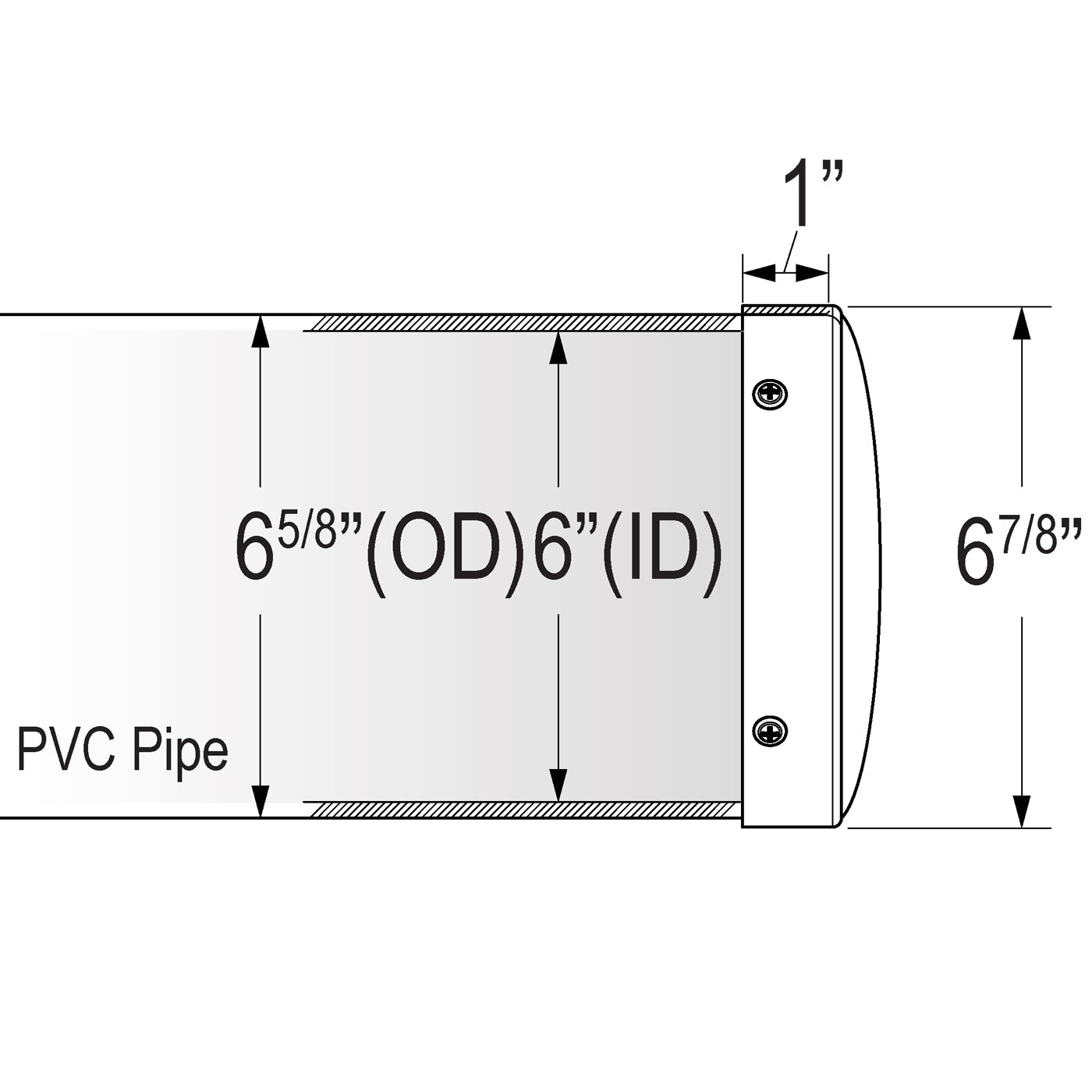 Vantech Conduit Carrier End Caps for 6" PVC