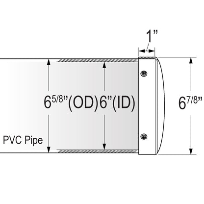 Vantech Conduit Carrier End Caps for 6" PVC