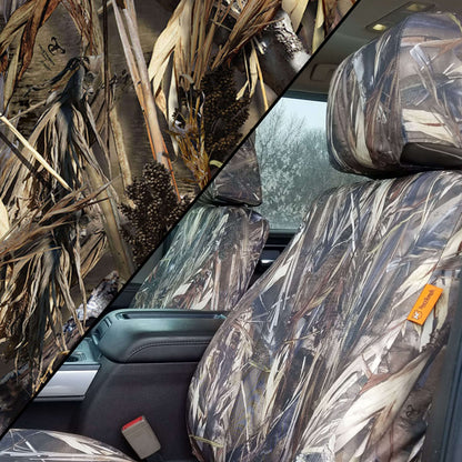 Front Bench Seat Covers for Ford F-150 (2015-2020) - Trim: Not XL/STX Trim | Body Type: Regular Cab | Center Console: Has Storage In Armwrest | Color: DRT