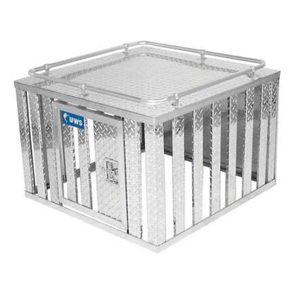 UWS Bright Aluminum 36" X 36" Single-Door Dog Box