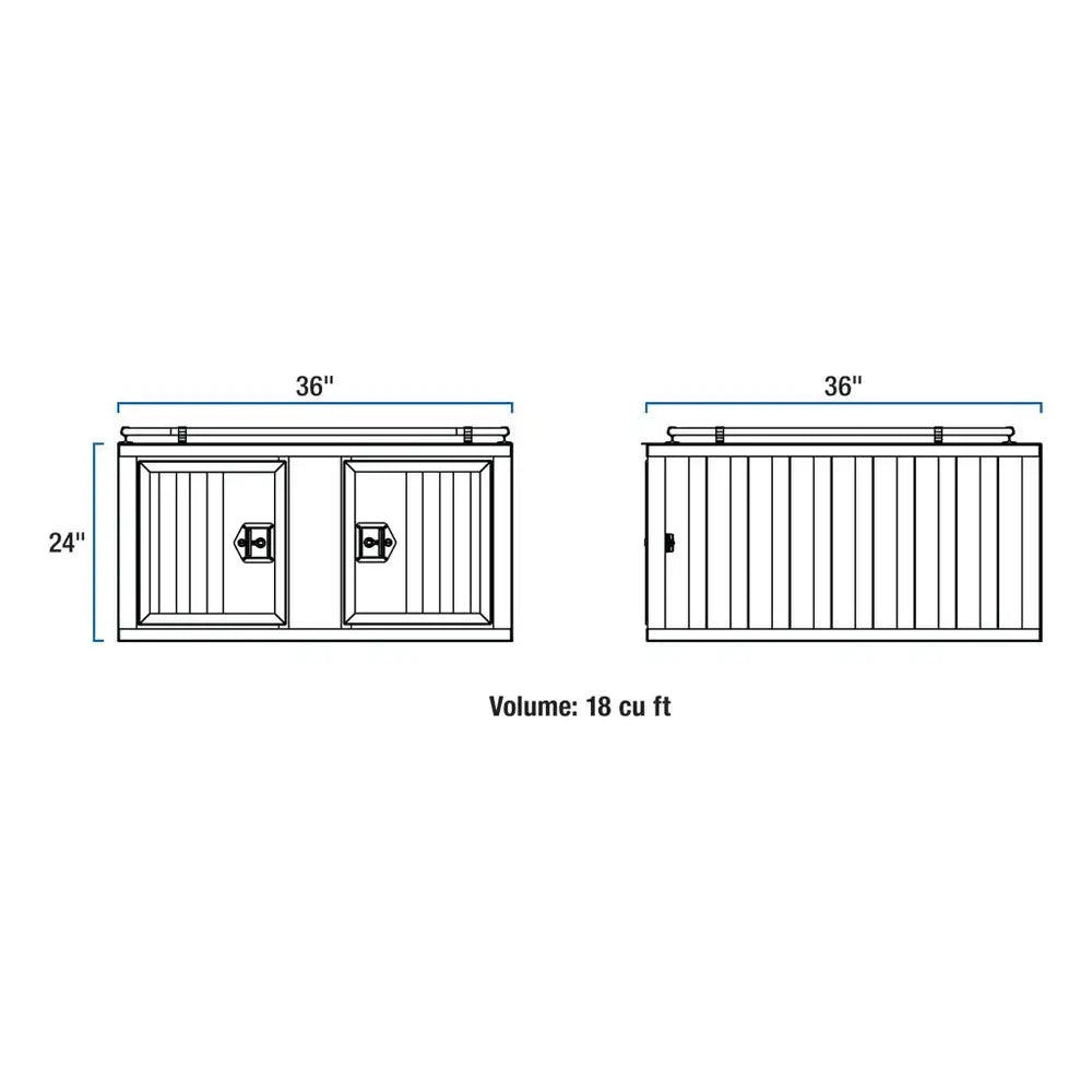 UWS Bright Aluminum 36" X 36" Single-Door Dog Box