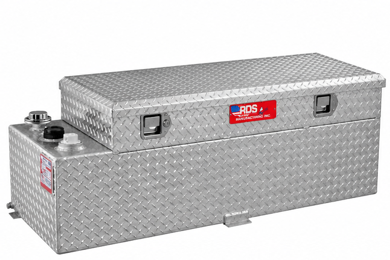 RDS 112-Gallon Aluminum Transfer Tank and Toolbox Combo - 55-in x 30-in x 23.25-in - 74810