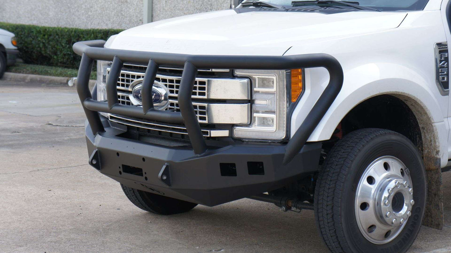 Road Armor Stealth Front Winch Bumper Titan II Guard 2017-2022 Ford F-450 F-550 - 61742B