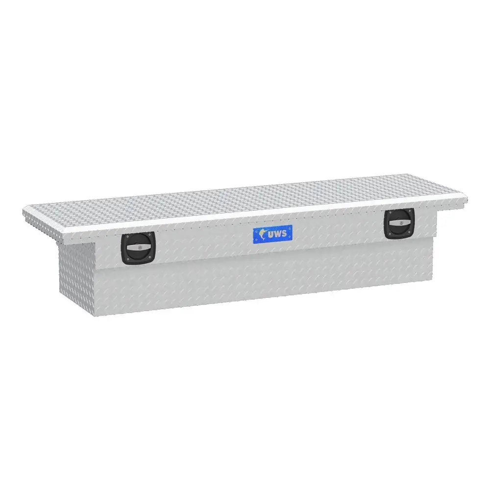 UWS Crossover Tool Box - 69-in - Low Profile - Single Lid - Standard Tub - Secure Lock Handles - Bright Aluminum - SL-69-LP