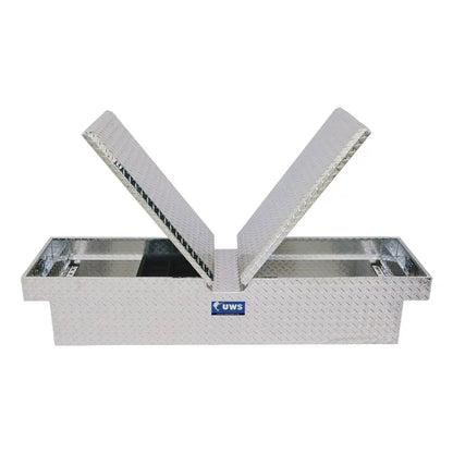 UWS Bright Aluminum 69" Gull Wing Crossover Truck Tool Box