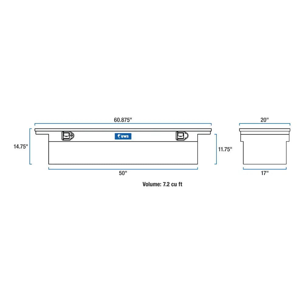 UWS Crossover Tool Box - 60-in - Low Profile Lid