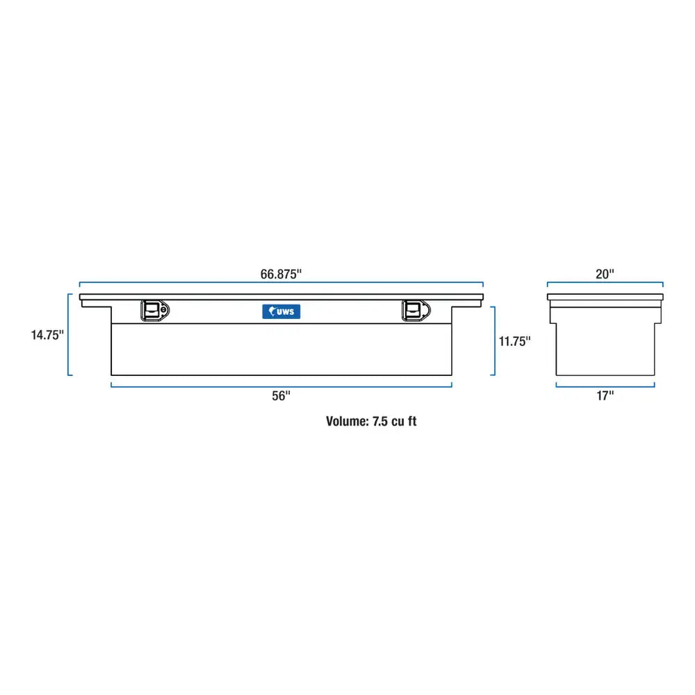 UWS Crossover Tool Box - 66-in - Low Profile Lid