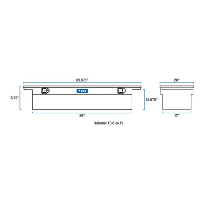 UWS Crossover Tool Box - 69-in - Low Profile - Single Lid - Deep Tub