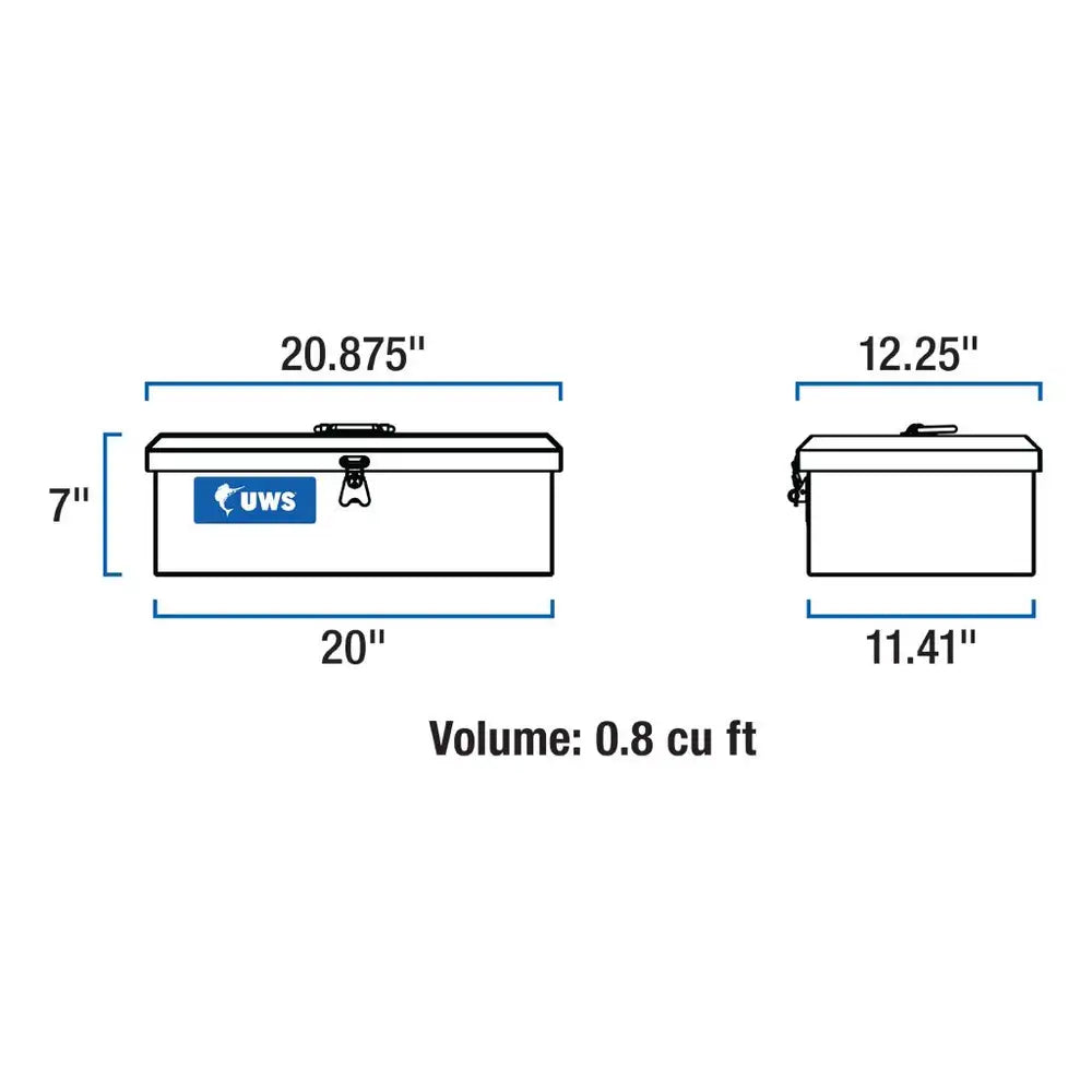 UWS Aluminum Tote Box - 20-in x 12-in x 7-in