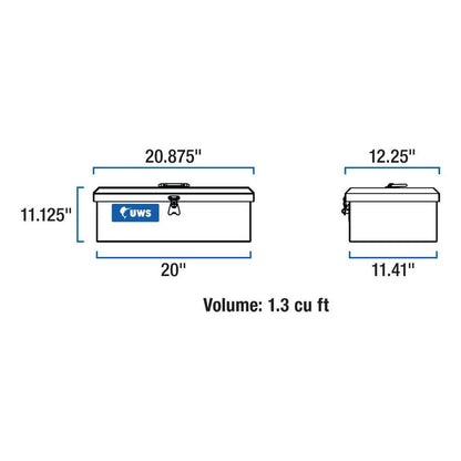 UWS Aluminum Tote Box - 20-in x 12-in x 11-in